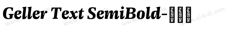 Geller Text SemiBold字体转换